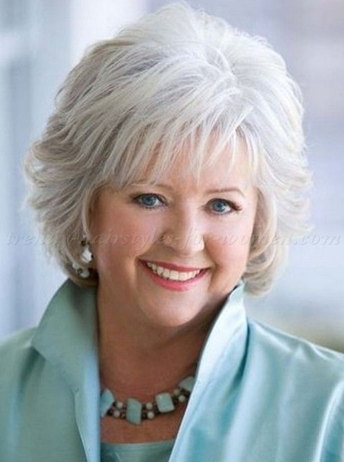 Classy Natural Grey hairstyles over 60 round face