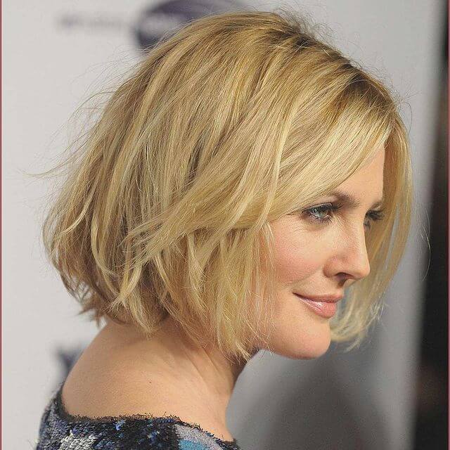 Drew barrymore older woman Tousled Blonde Bob