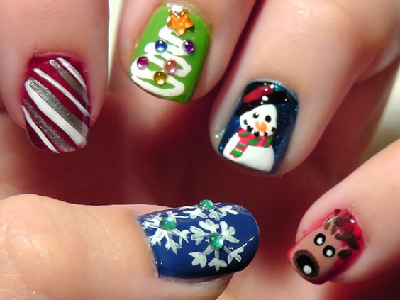 Random Holiday Nail Art