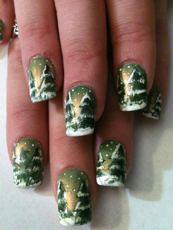Night Before Christmas Nail Art