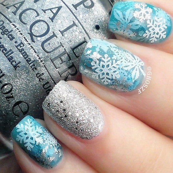 Frozen Inspired Nail Art