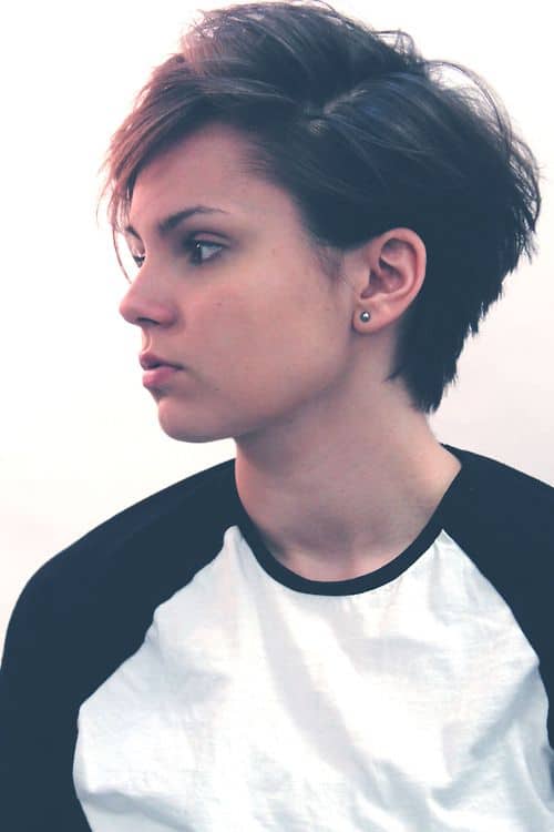 over 40 Messy pixie cut