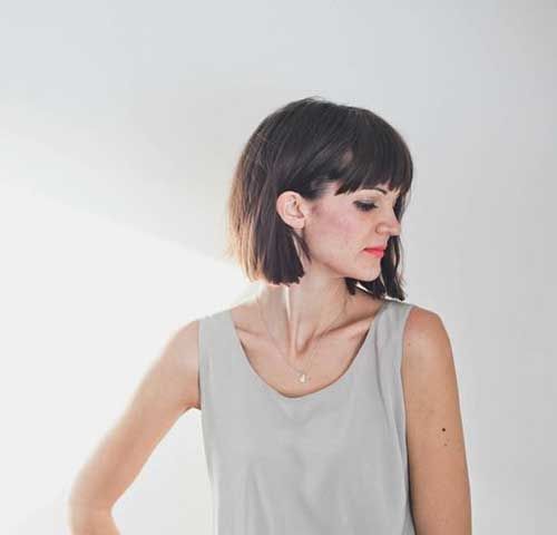 Short Bob style with bangs