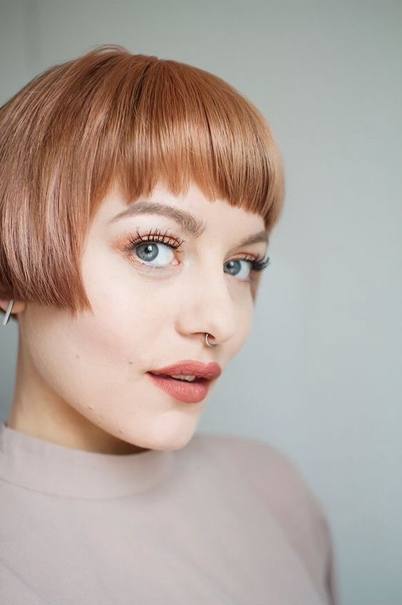 over 40 women Bob with cut above ears
