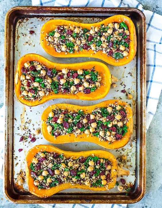 Healthy Stuffed Butternut Squash Dinner Ideas