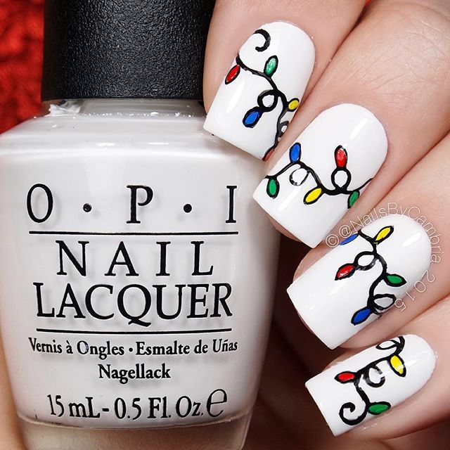 white christmas nails