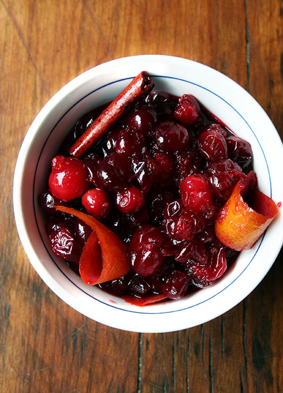 Cranberry dish on thanksgiving day