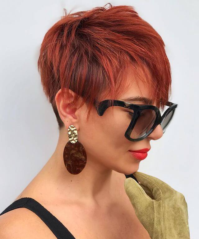 women over 40 red pixie