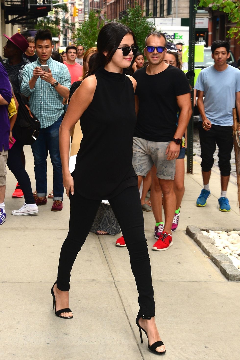 Selena gomez black street style