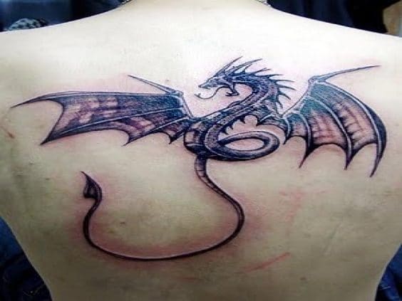Flying dragon tattoos