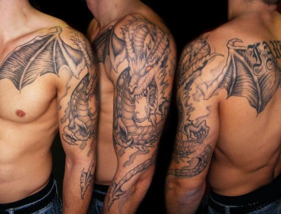 Dragon Tattoos for Men on shoulder