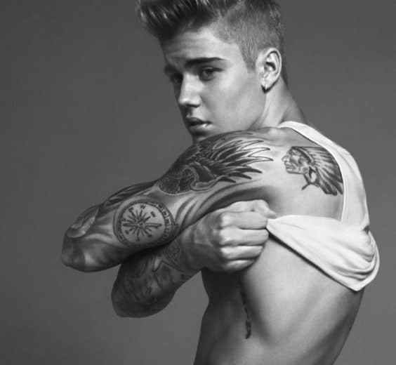 Justin Bieber Tribal Tattoo