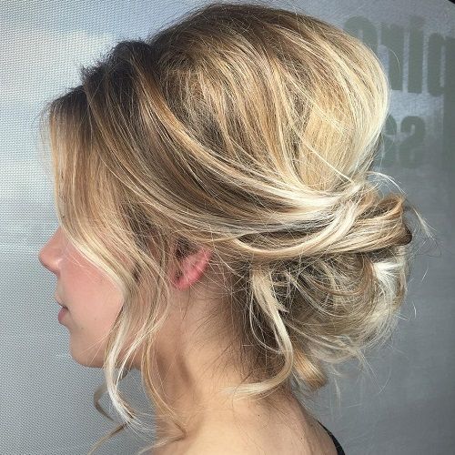 Messy Bun Long Hairstyles for Older Women