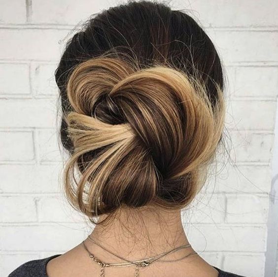 Voluminous Twisted Chignon Hairstyles for Older Women