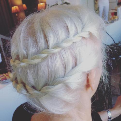 Twisted braids Hairstyle for older women