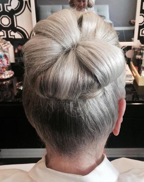 Simple high bun hair