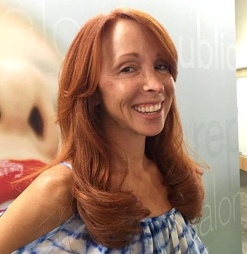Long Red Layers Hairstyle