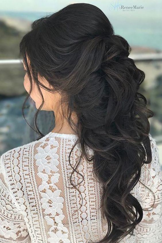 Half up and Half Down Style for Older Women