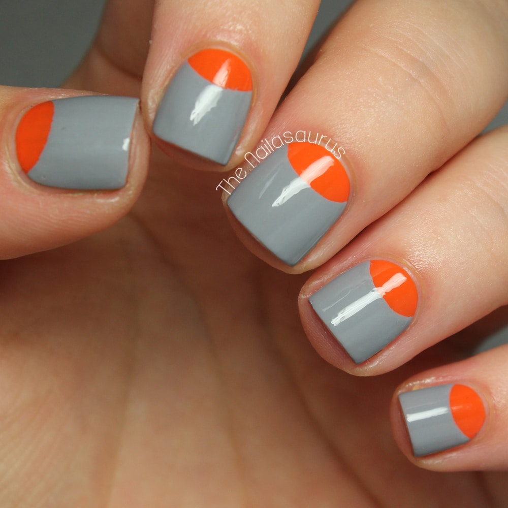 Minimalist Nail Art Ideas Half-moon border nail