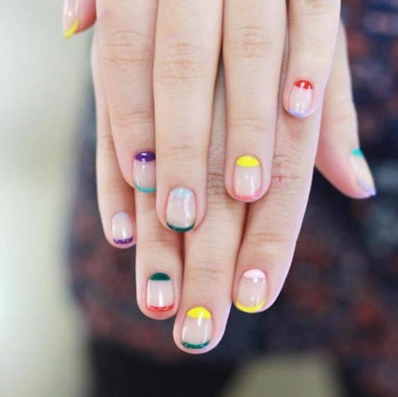 Multi-color nail painting Ideas