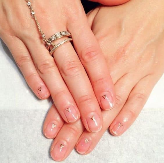 A Small Triangle Manicure Design