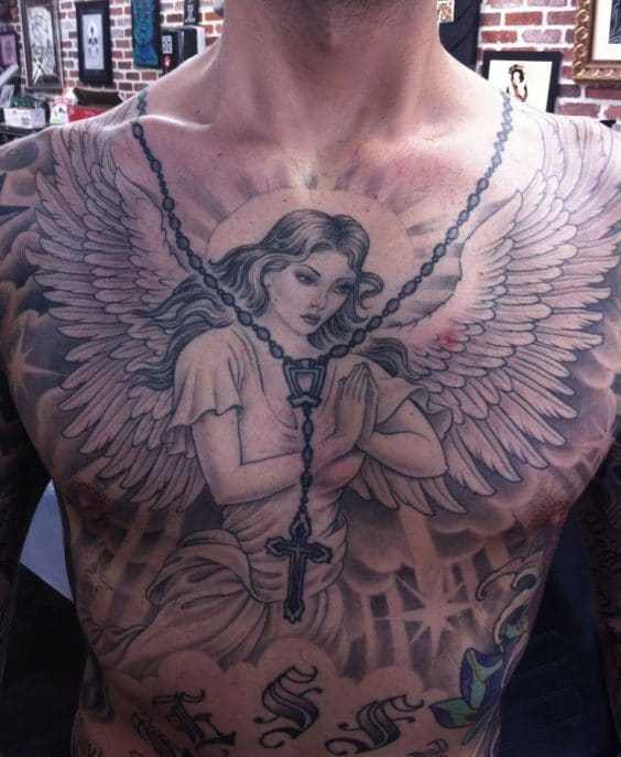 Chest Tattoos For Men - Angle Tattoo