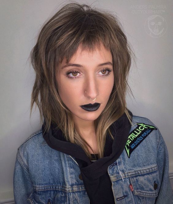 Alternative Hairstyle Asymmetrical Shag
