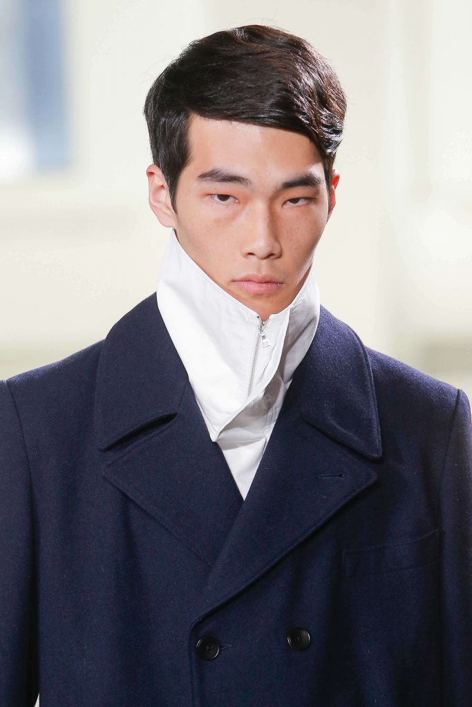 Side-parted comb over hairstyle for asian men