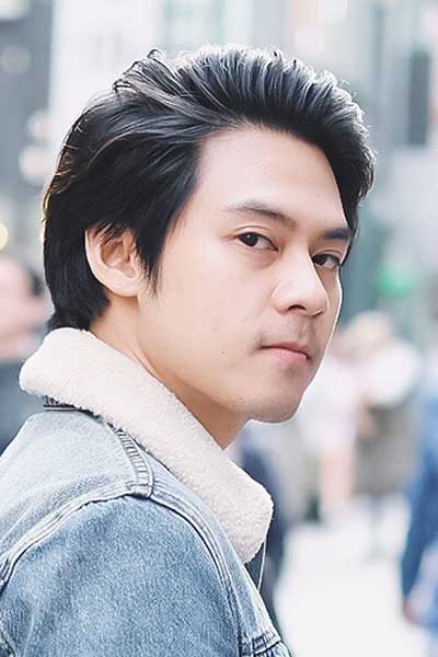 Long comb over Asian mens hairstyles