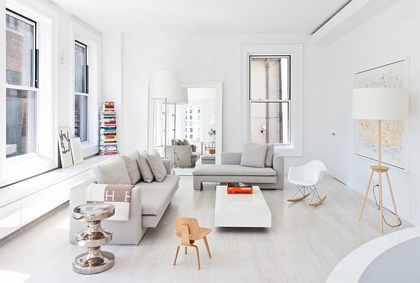 white minimalist living room furniture ideas