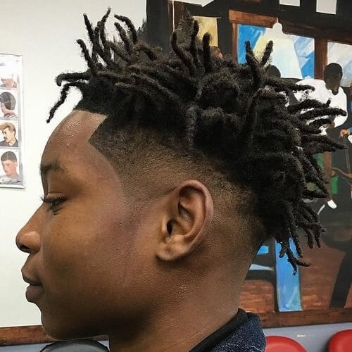 Taper Fade Short Dreadlocks Hairstyles for Men