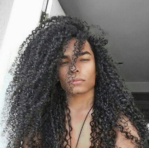 Extra Long Black Men's Curly Hairstyles