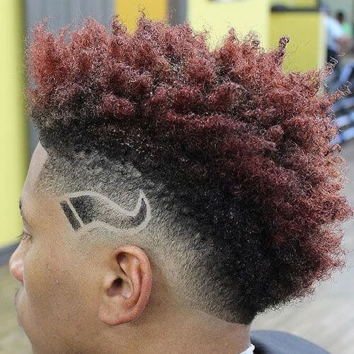 Red Curly Hairstyles for Black Men