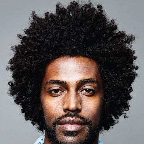 The 70’s Black Men Curly Hairstyle
