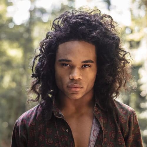 Loose Curly Hairstyles for Black Men