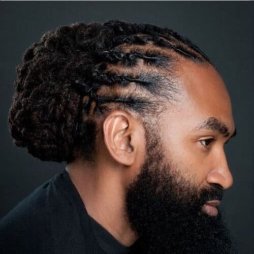 Twisted Back Braided Dreadlocks Styles for Men