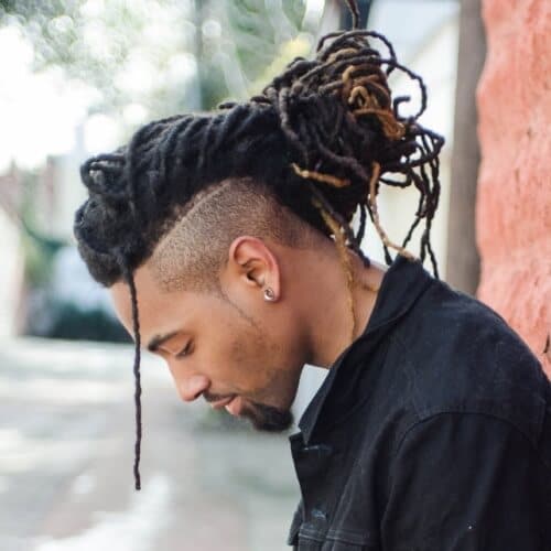 Undercut Dreadlocks Hairstyles for Black Men