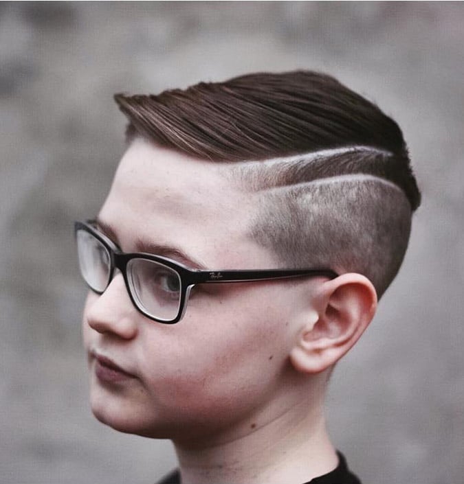 Long Hair with Side Swept Boys Haircuts