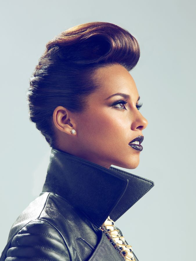 Alicia Keys’ bouffant crop