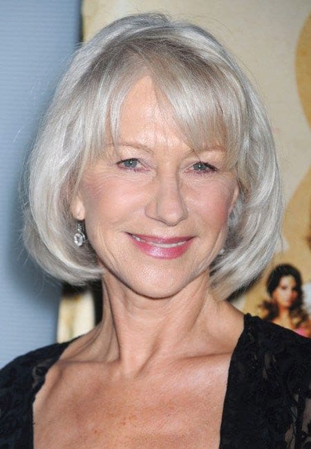 Celebrities Short Haircuts Helen Mirren’s tousled bob
