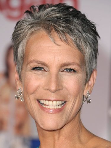 Jamie Lee Curtis's short crop hair style