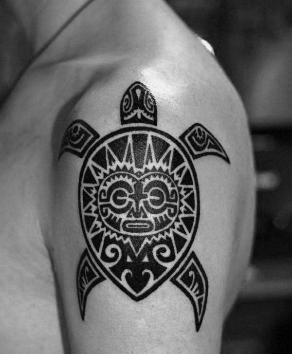 Turtle and tiki tattoo