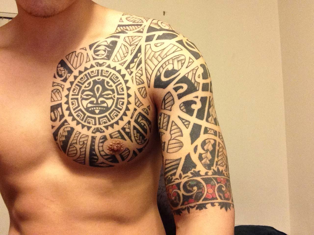 Tiki Shark Teeth Spear Head Polynesian Tattoo