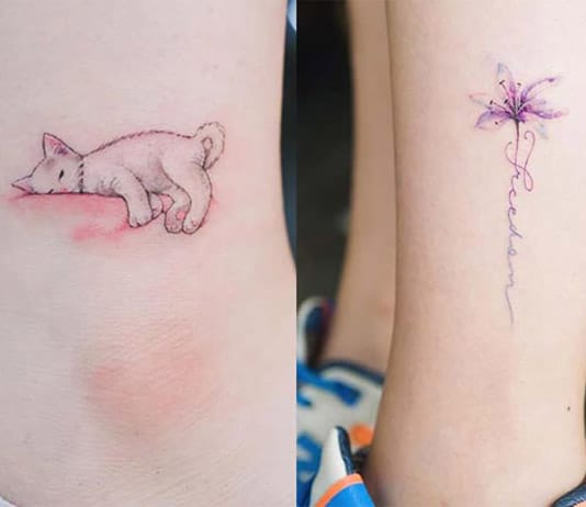 cute ankle tattoo