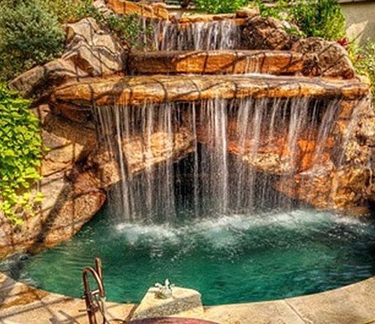 rock outdoor spa ideas