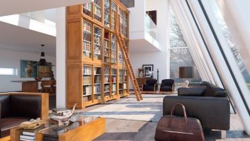 double height living room