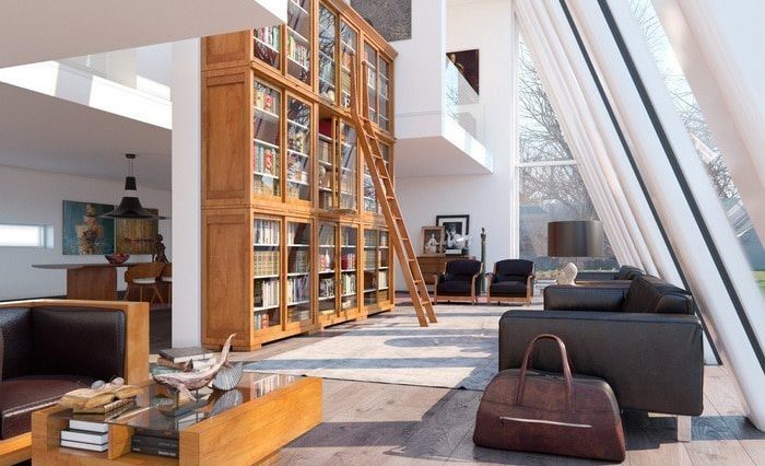 double height living room