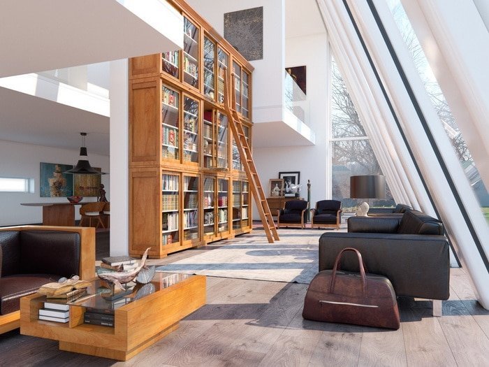 double height living room