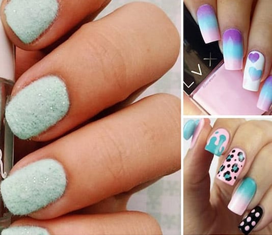 cotton candy nail
