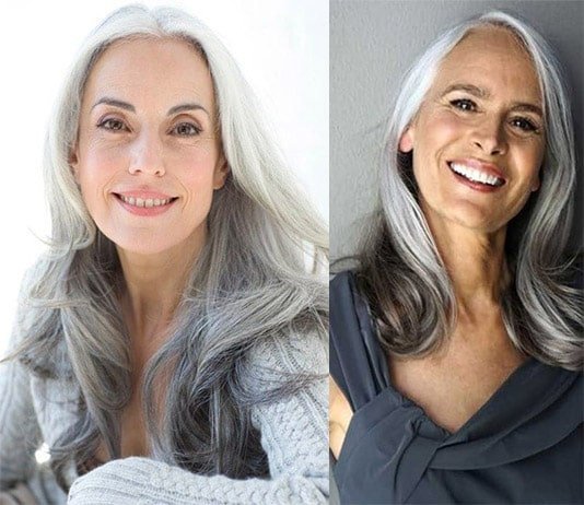 Long hairstyles for older woman